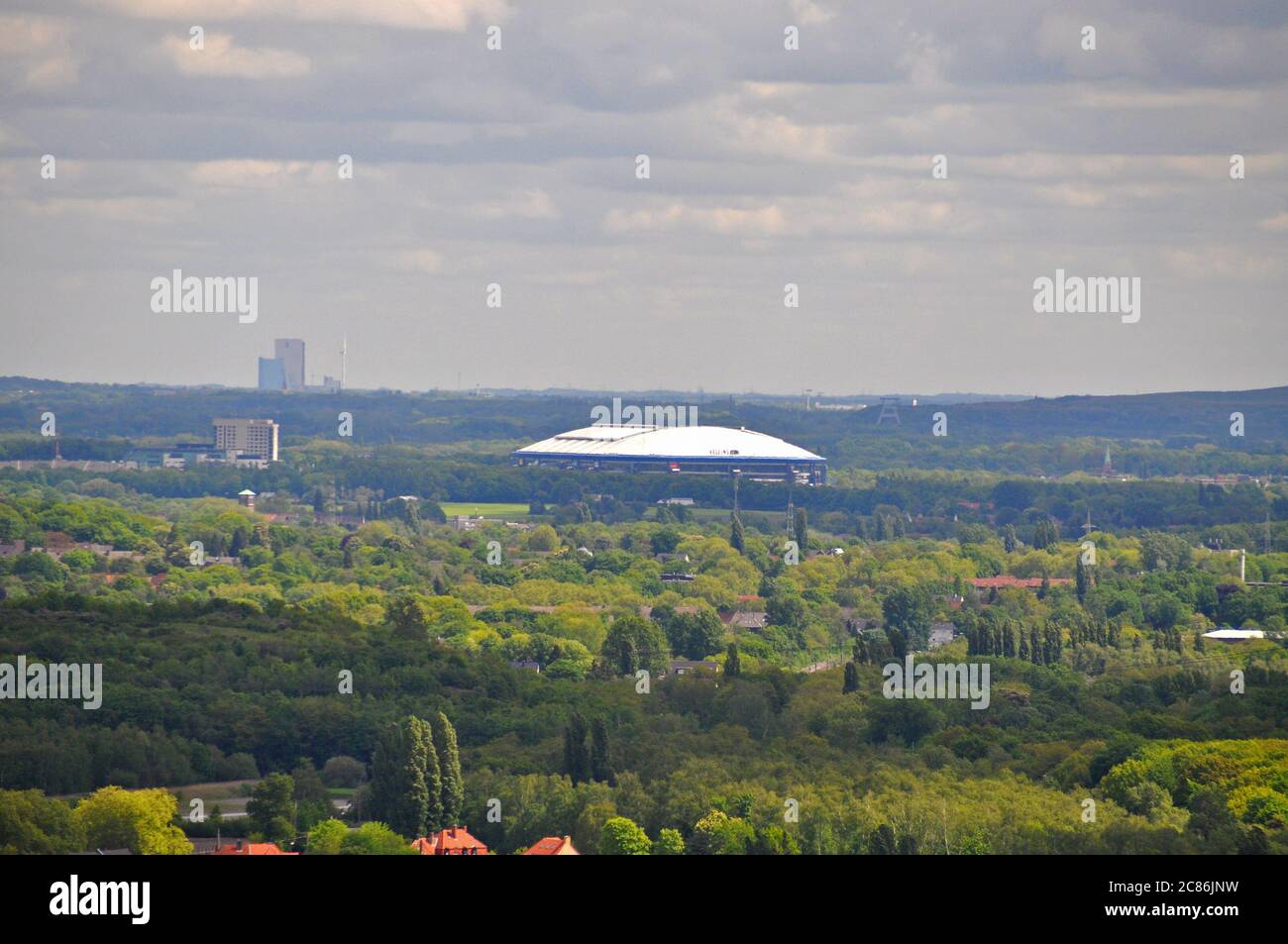 Vista sobre la ciudad de Gelsenkirchen, Alemania. Foto de stock