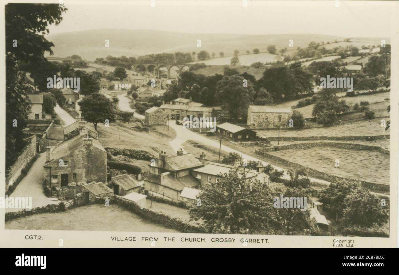 The Village, Crosby Garrett, Kirkby Stephen, Eden, Cumbria, Inglaterra. Fecha: 1930 Foto de stock