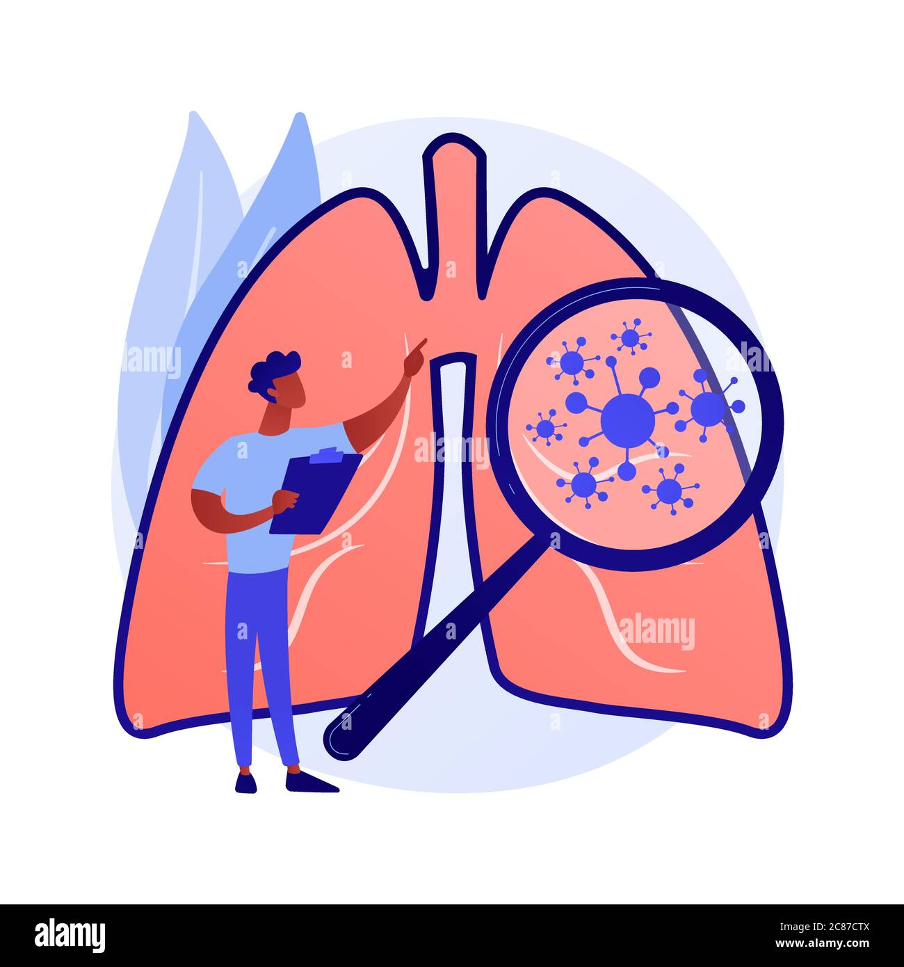Metáfora del concepto de vector de enfermedades respiratorias Imagen Vector  de stock - Alamy