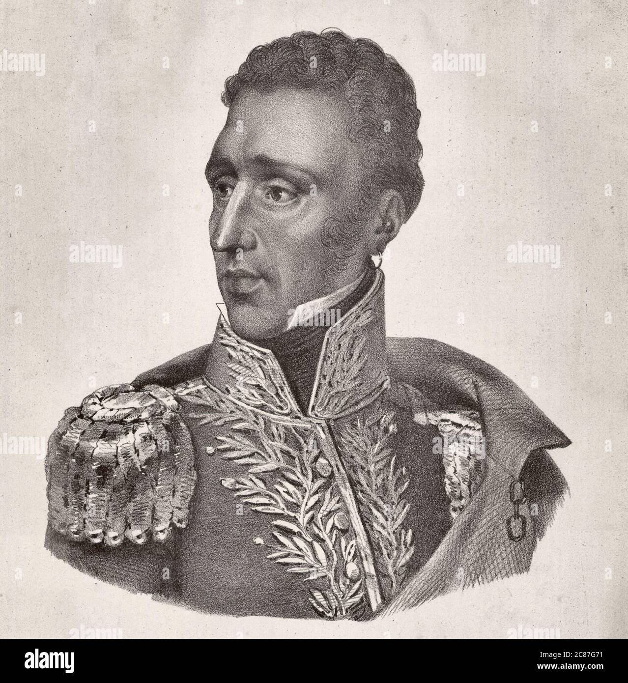 Jean-Pierre Boyer, Presidente de la República de Haití, alrededor de 1825 Foto de stock