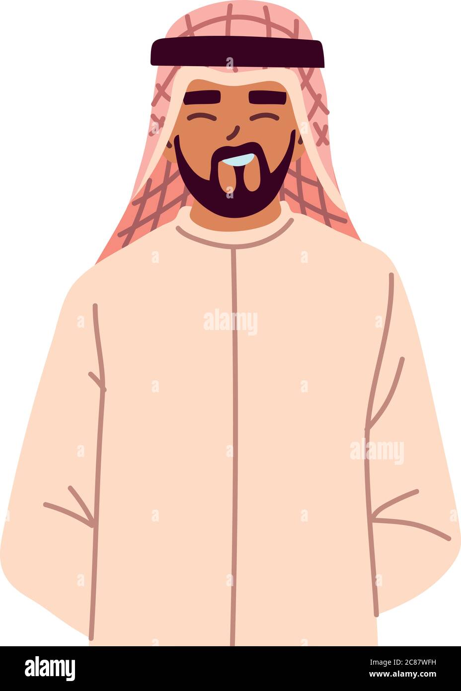 Diseño de dibujos animados de hombre árabe, persona hombre personas medios  sociales humanos y retrato tema de ilustración vectorial Imagen Vector de  stock - Alamy