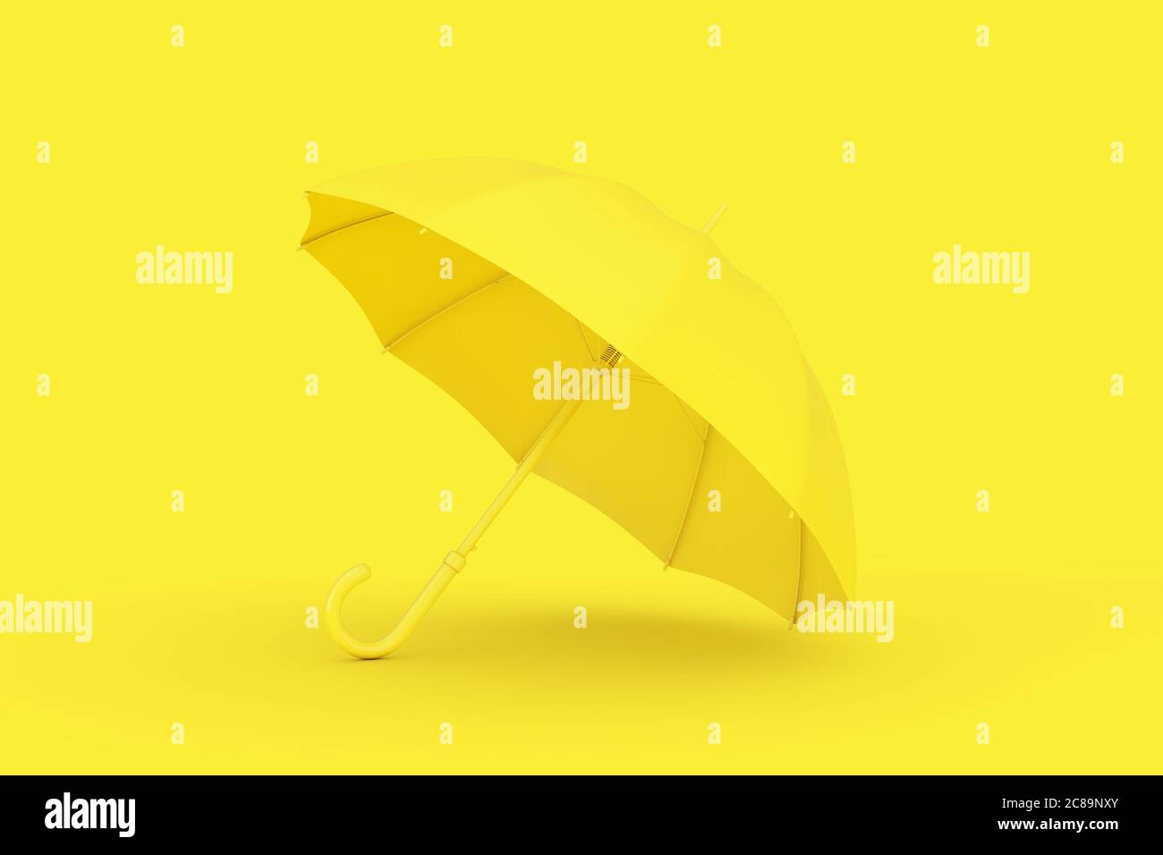 Paraguas de Mockup amarillo en estilo Duotone sobre fondo amarillo.  Presentación 3d Fotografía de stock - Alamy