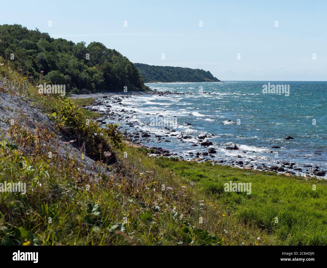 Steilküste am Kap Arkona auf der Insel Rügen Küste Strand Steinstrand Ostseeküste Ostsee Costa del Mar Báltico Cabo Arkona Deutschland Foto de stock