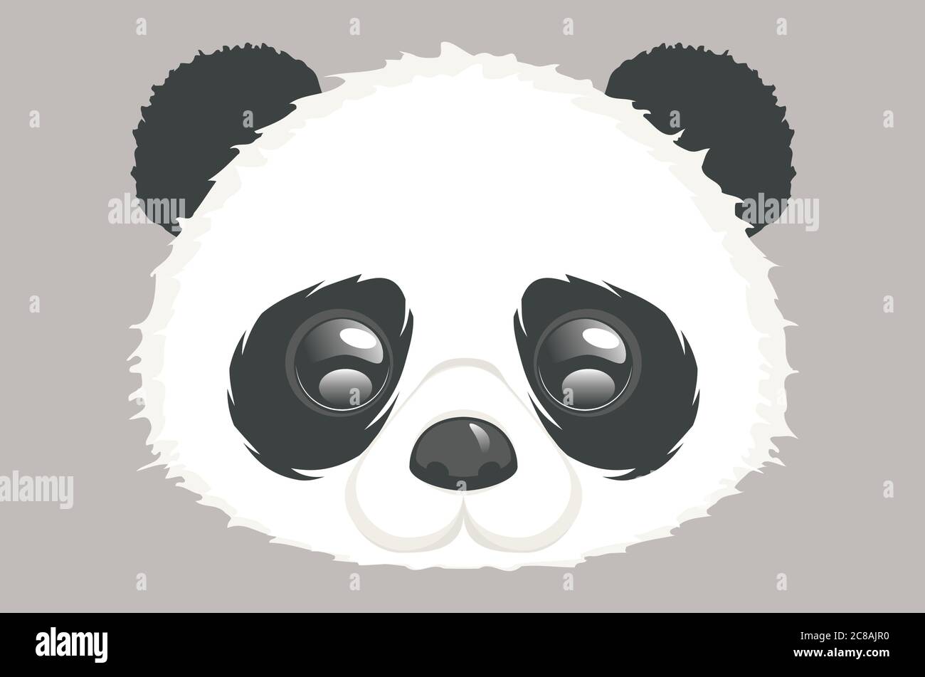 Lindo oso panda de dibujos animados, diseño de animales kawaii Imagen  Vector de stock - Alamy
