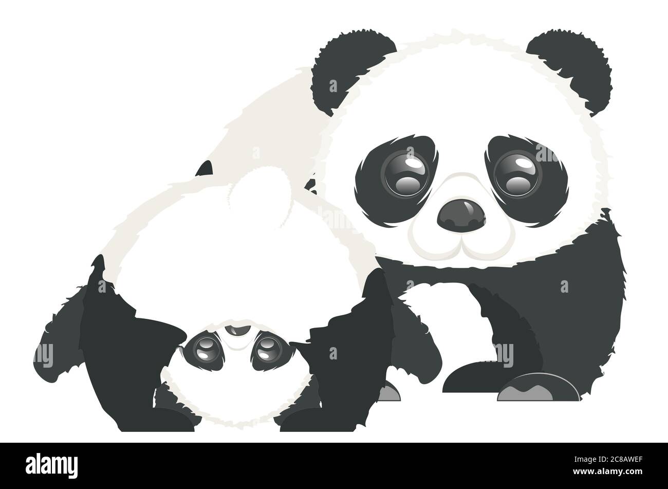 Lindo oso panda de dibujos animados, diseño de animales kawaii Imagen  Vector de stock - Alamy