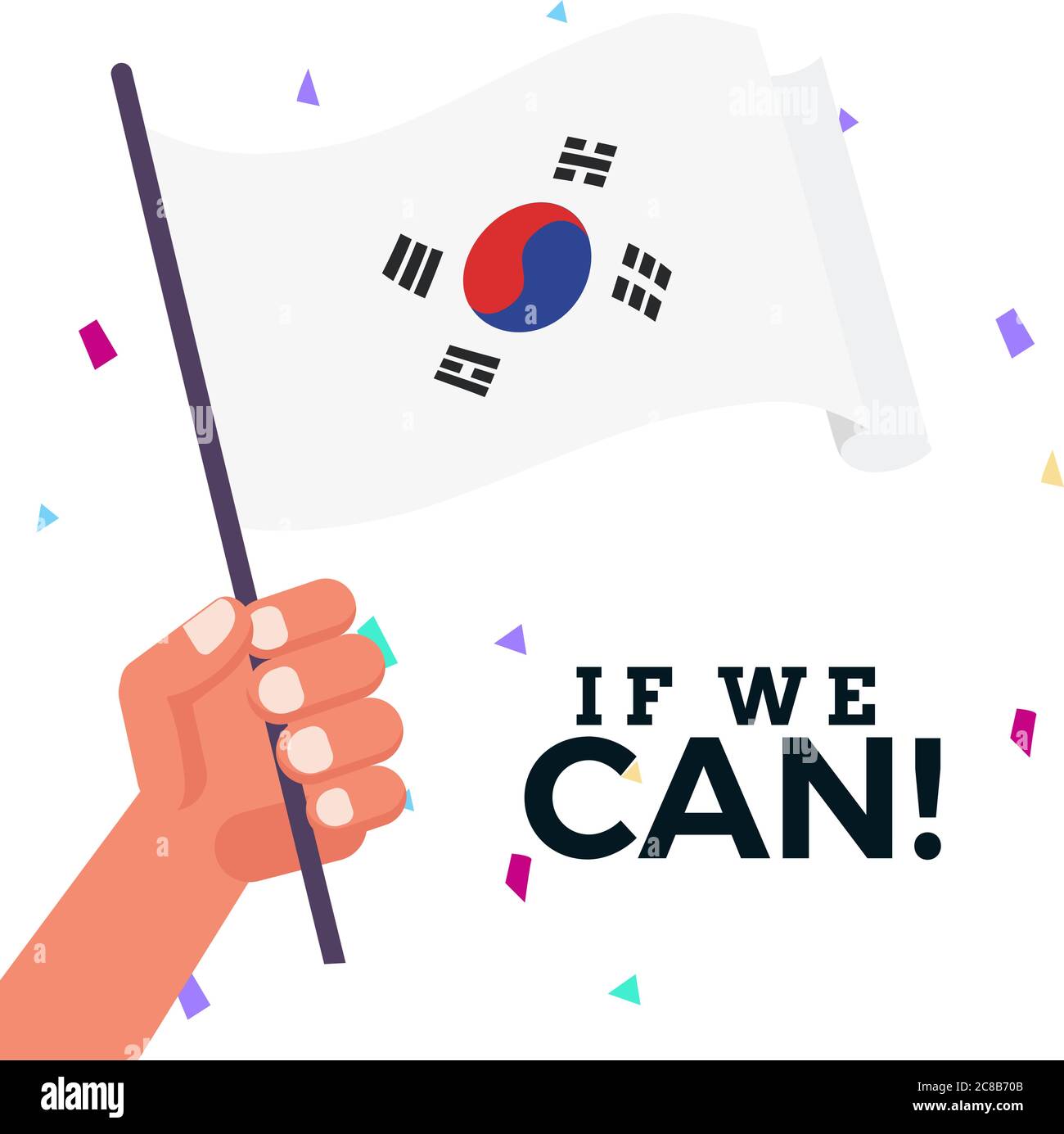 Bandera de la bandera de Corea del Sur Imagen Vector de stock Alamy