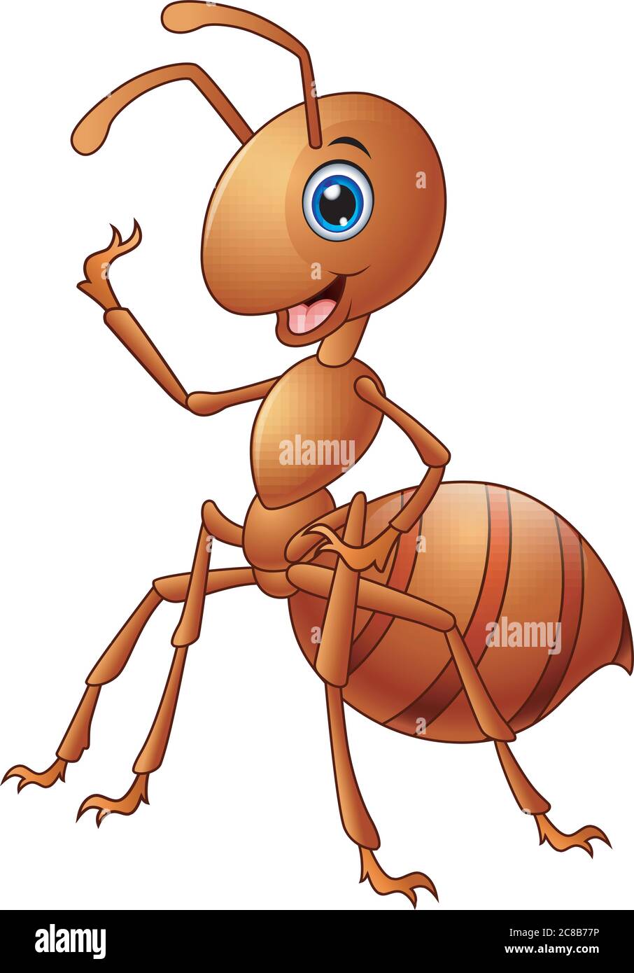 Ilustración de dibujos animados de hormigas felices Imagen Vector de stock  - Alamy