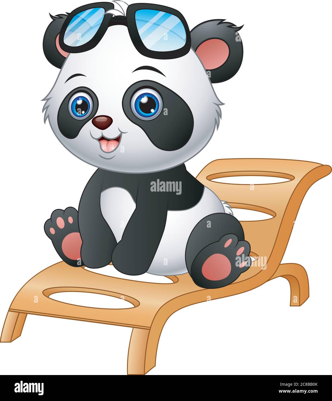 Oso panda de dibujos animados sentado en silla de cubierta aislado sobre fondo blanco Imagen Vector de stock - Alamy Oso panda de dibujos animados sentado en silla de cubierta aislado sobre fondo blanco Imagen Vector de stock - Alamy