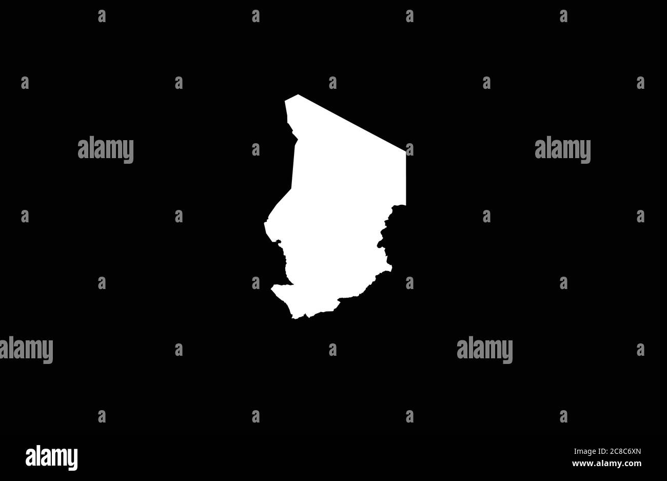 Mapa De Chad Ilustración Vectorial Imagen Vector De Stock Alamy 0840