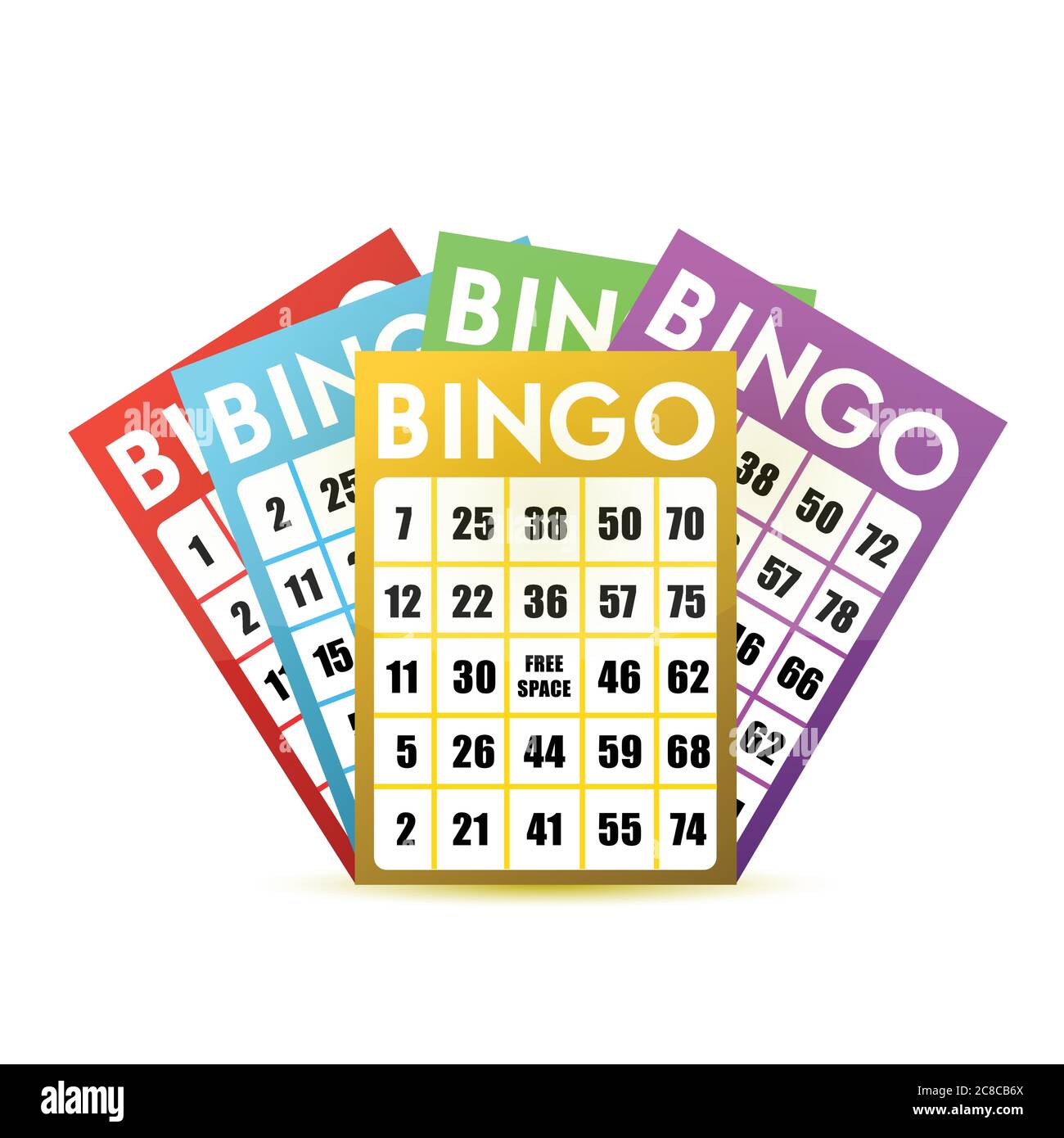 Diseño De Ilustración De Tarjetas De Bingo Sobre Un Fondo Blanco Imagen Vector De Stock Alamy 