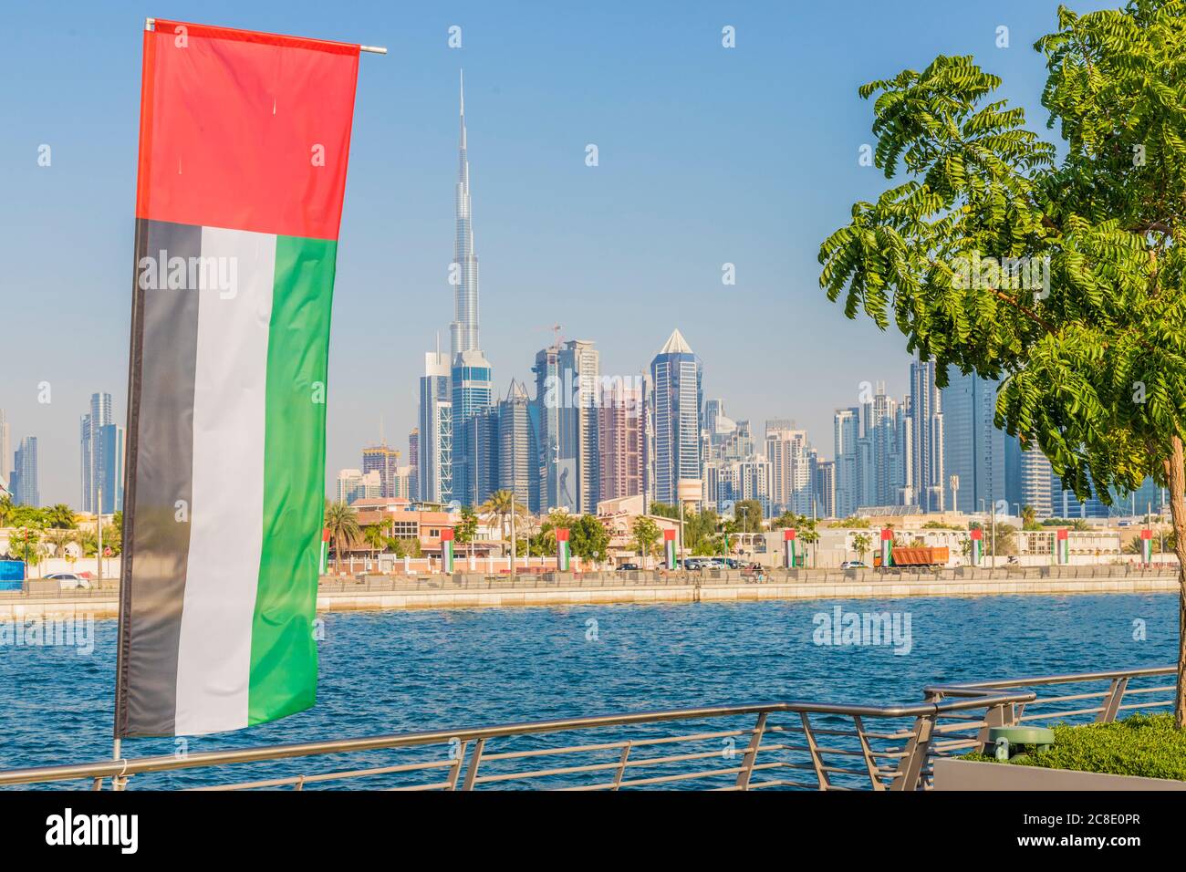 Una escena típica en Dubai EAU Foto de stock