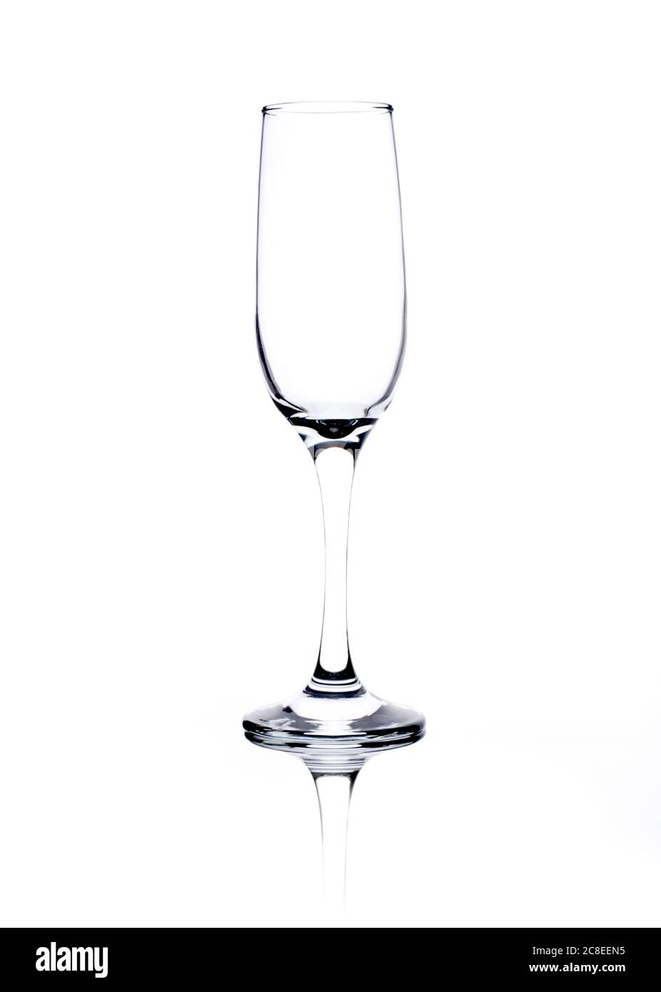 Imagen de contorno de una flauta de champán Foto de stock