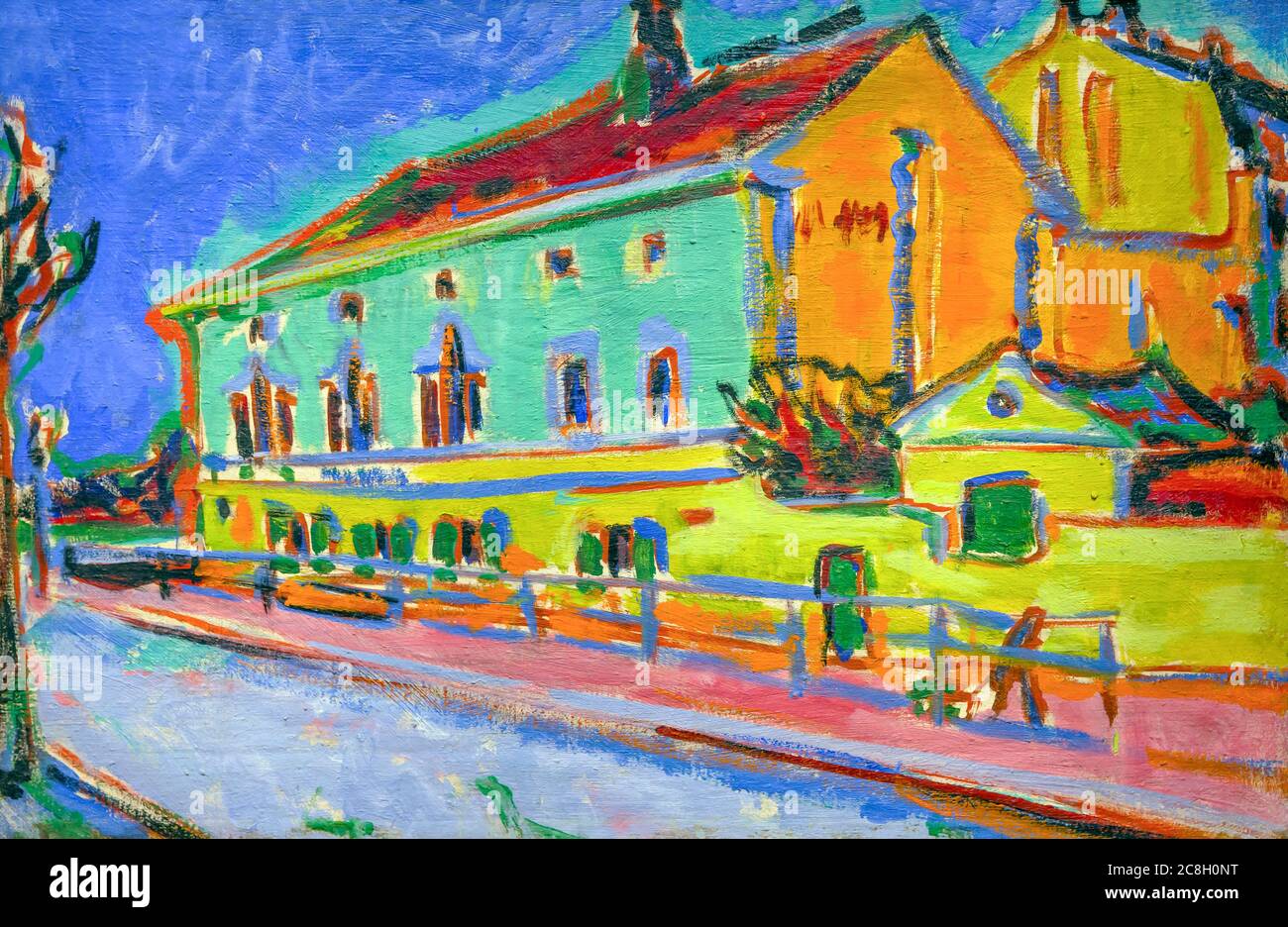 Dance Hall Bellevue, (anverso), Ernst Ludwig Kirchner, 1909-1910, National Gallery of Art, Washington DC, EE.UU., Norteamérica Foto de stock