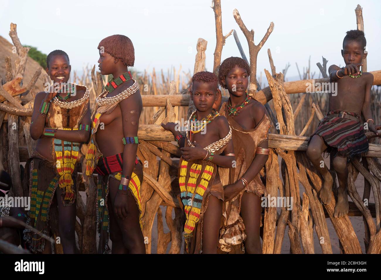 Hamer Tribe en Etiopía Foto de stock