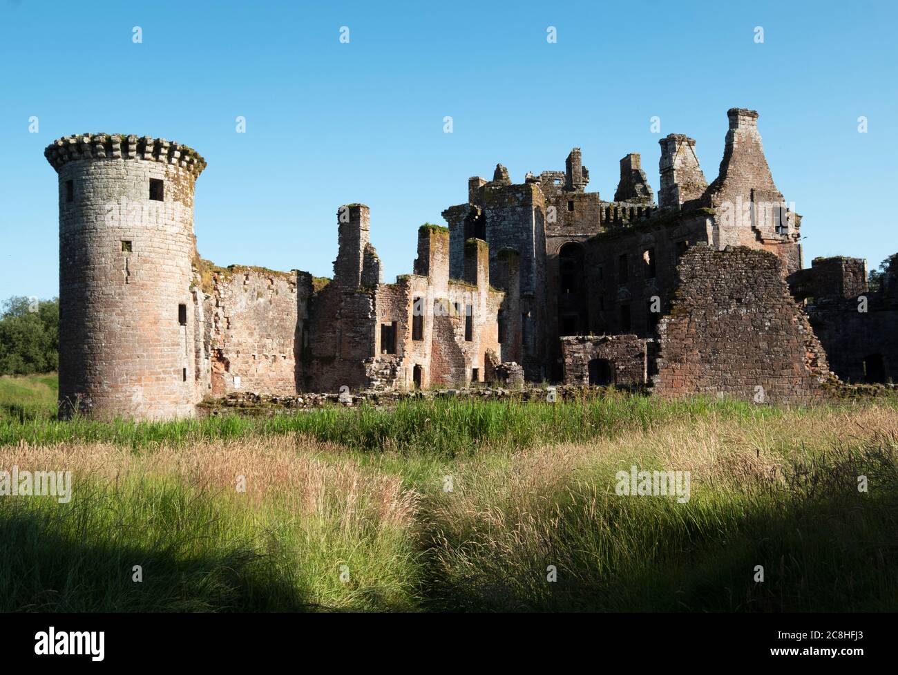 Caerlaverock Castle, Dumfries y Galloway, Escocia. Foto de stock
