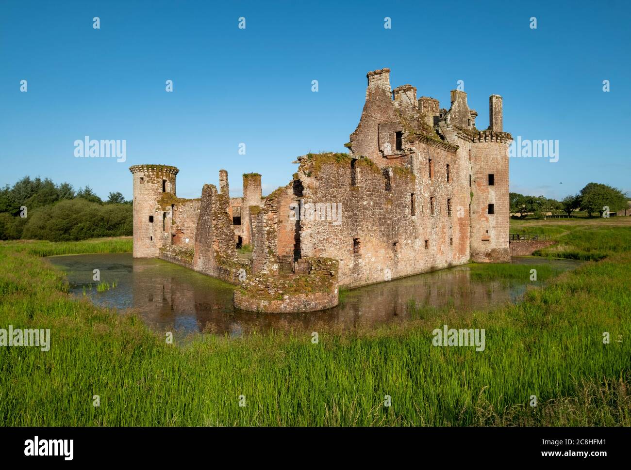 Caerlaverock Castle, Dumfries y Galloway, Escocia. Foto de stock