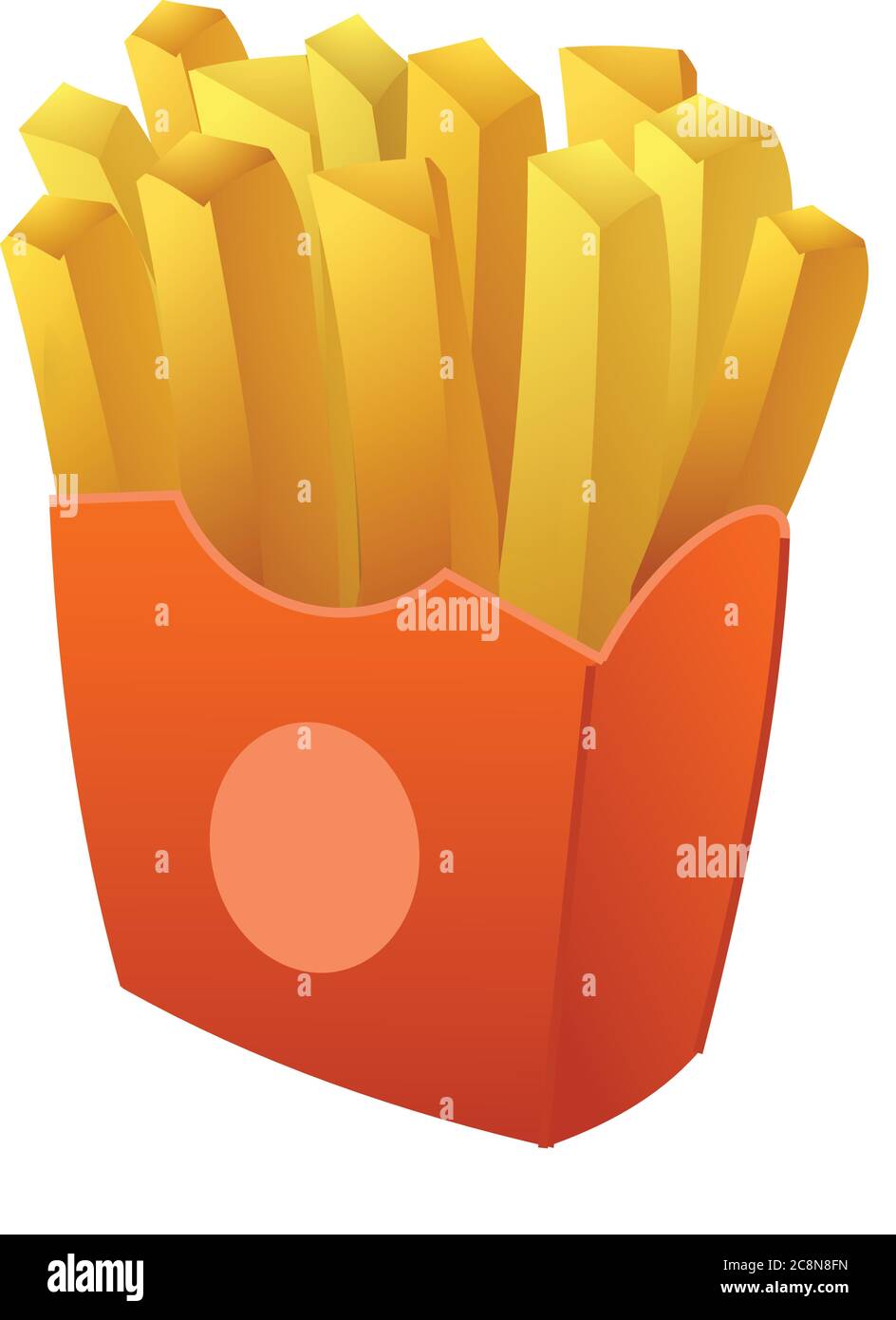 Patatas fritas icono. Dibujo animado de papas fritas icono vector para  diseño web aislado sobre fondo blanco Imagen Vector de stock - Alamy