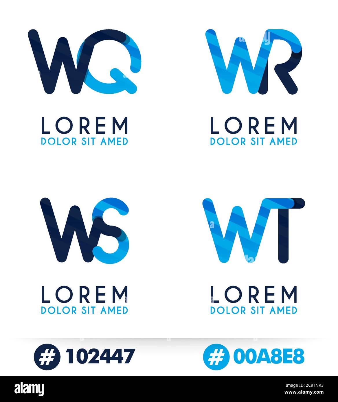 W Abecedario Logotipo Concepto Para La Industria De Empresas O Corporaciones Imprimir Varios En Linea Y Fuera De Linea Promocion De Publicidad Y Marketing Puede Ser Para Landin Imagen Vector De Stock