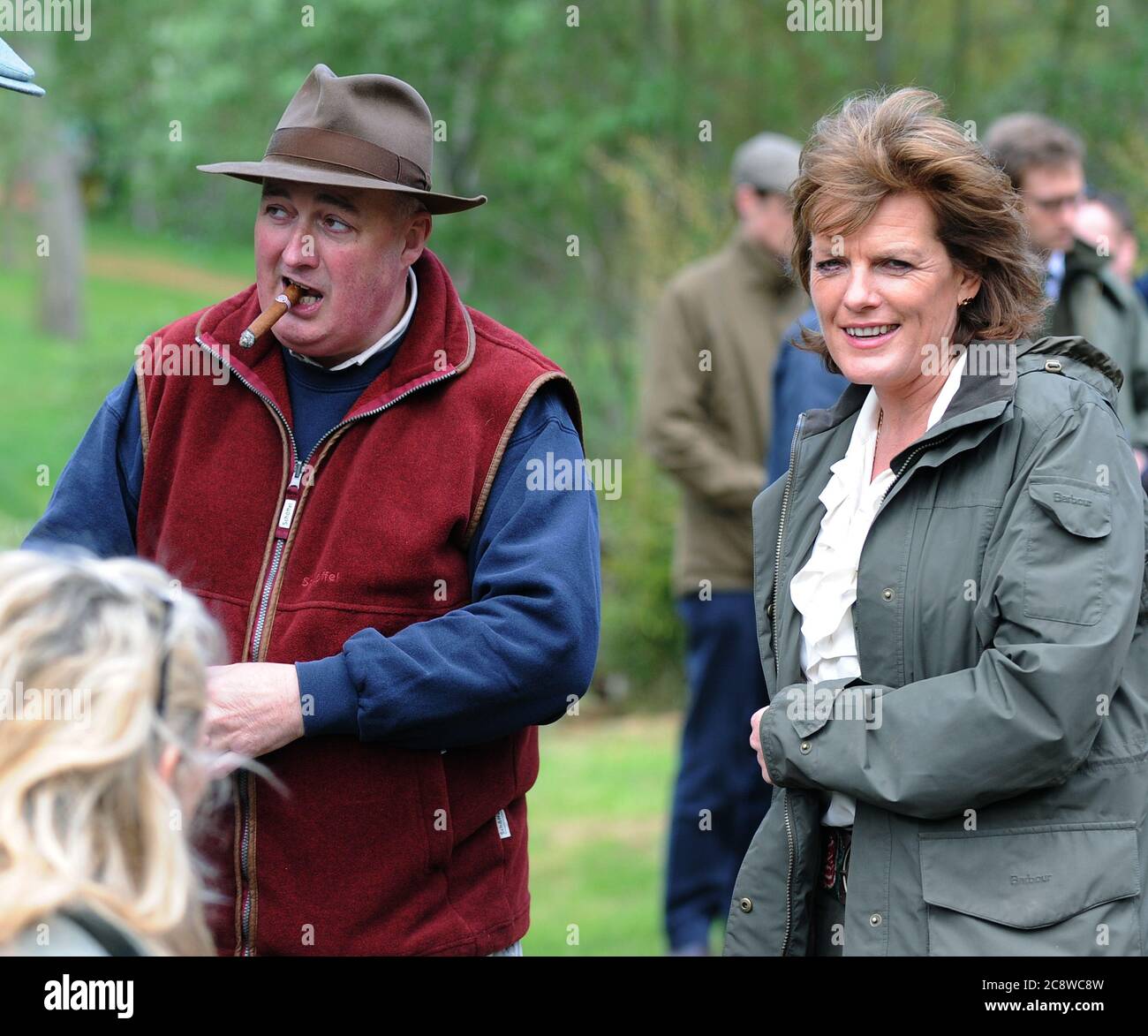 David Charles Robert Manners, 11 duque de Rutland, y Emma Manners Duquesa de Rutland Belvoir Castle asiento familiar Reino Unido Foto de stock