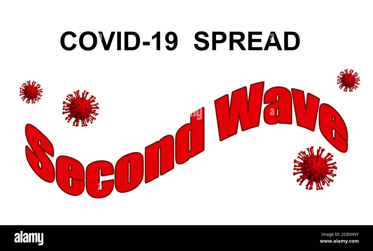 Brote pandémico de coronavirus de segunda ola Foto de stock