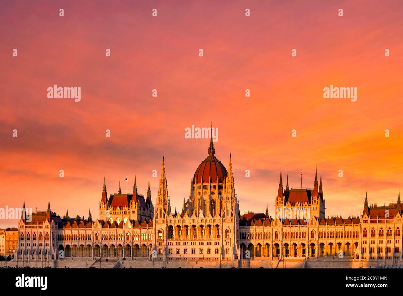 Edificio del Parlamento de Hungría, Budapest, Hungría Foto de stock