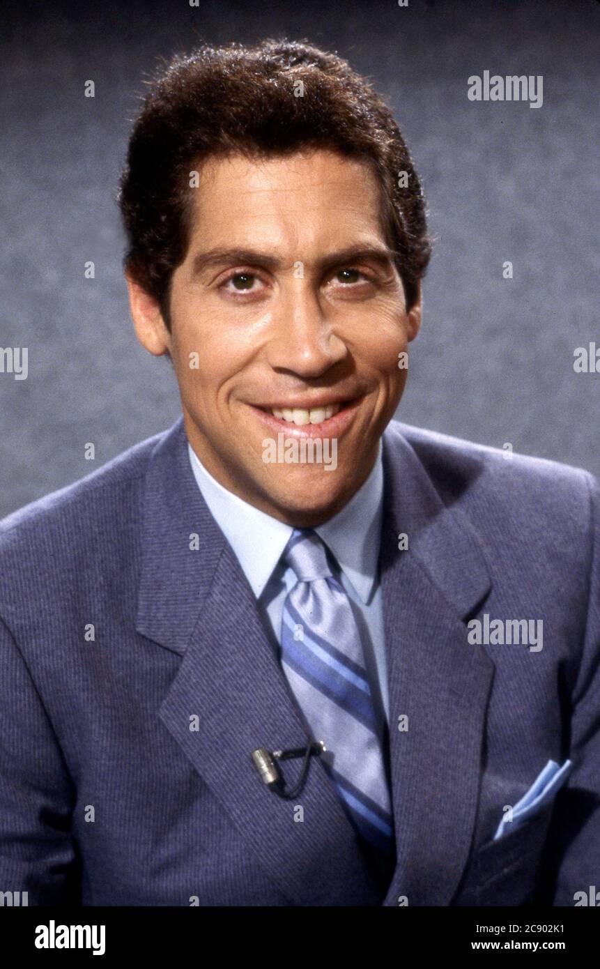 Roy Firestone, reportero de deportes de televisión. Foto de stock