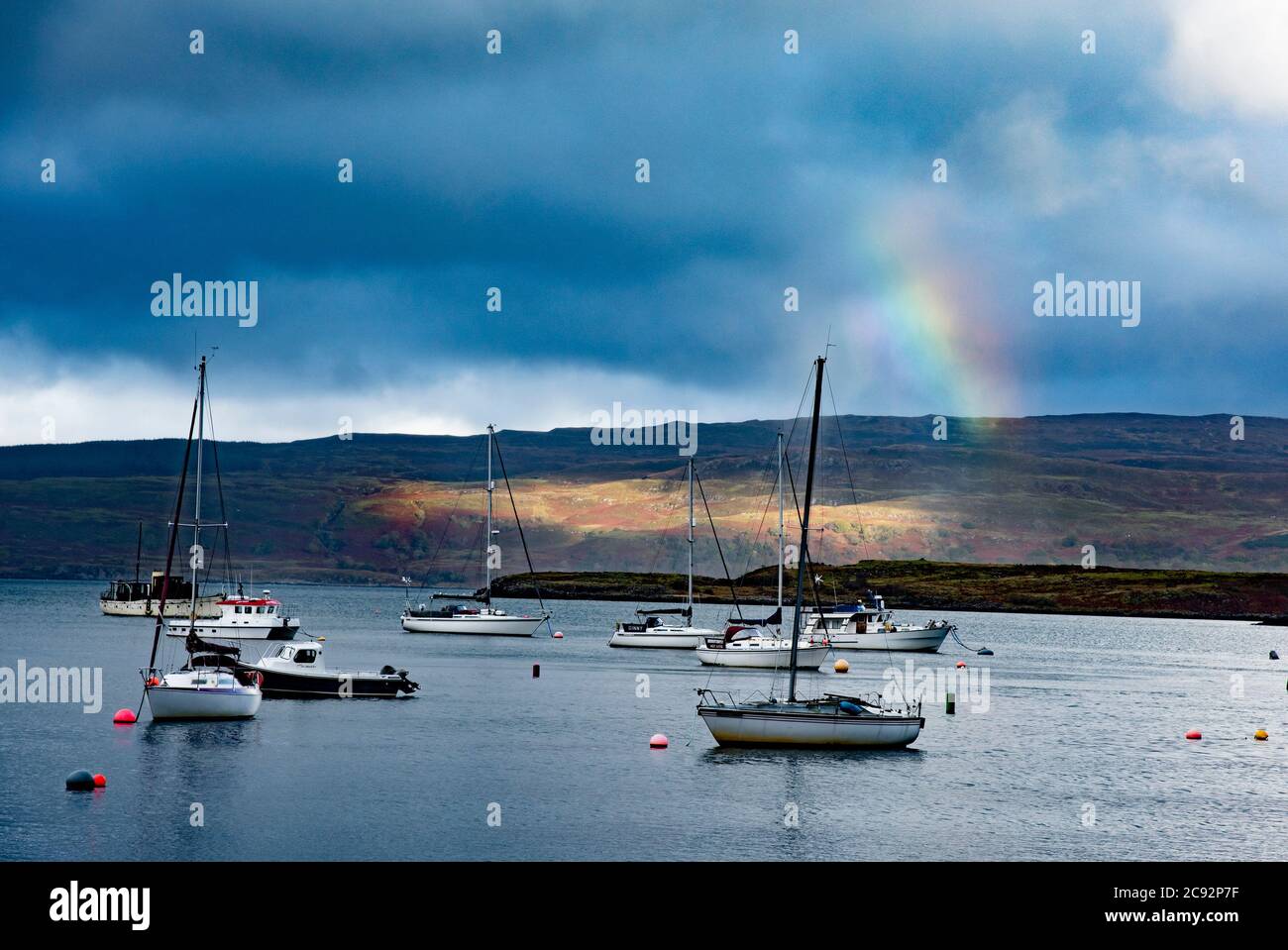 Tobermory, la capital de la Isla de Mull en las Hébridas Interiores escocesas. Foto de stock