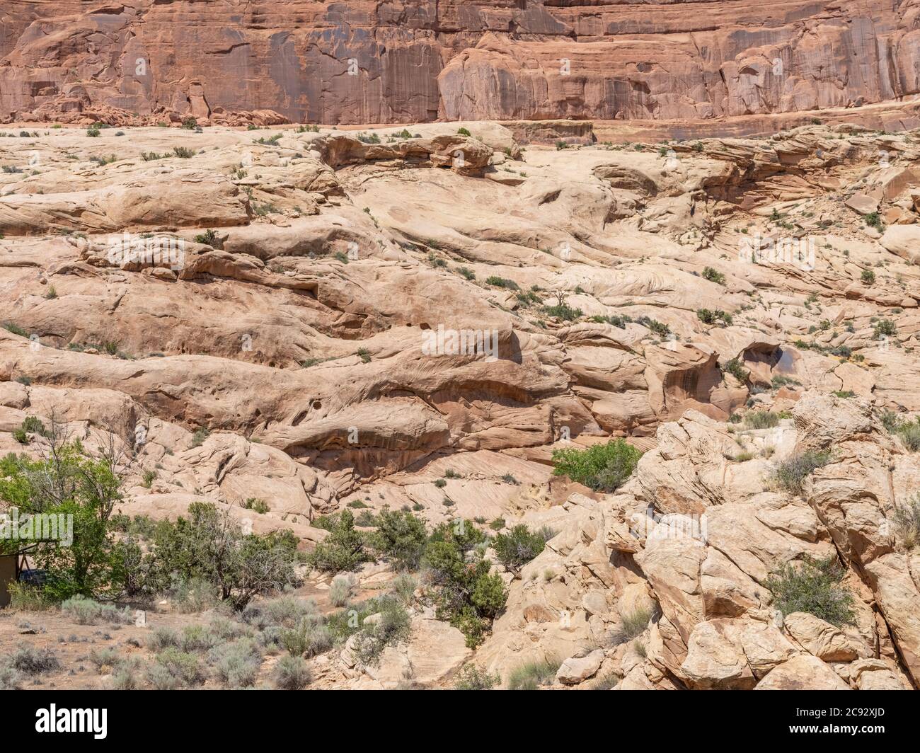 Formaciones rocosas en el desierto de Utah, EE.UU Foto de stock