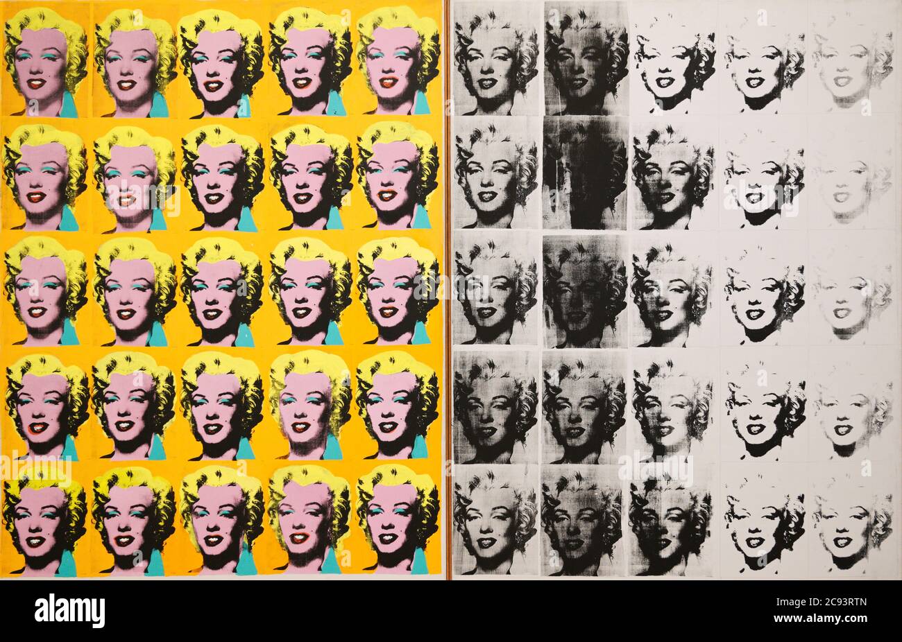 Marilyn Diptych, Andy Warhol, 1962 Foto de stock