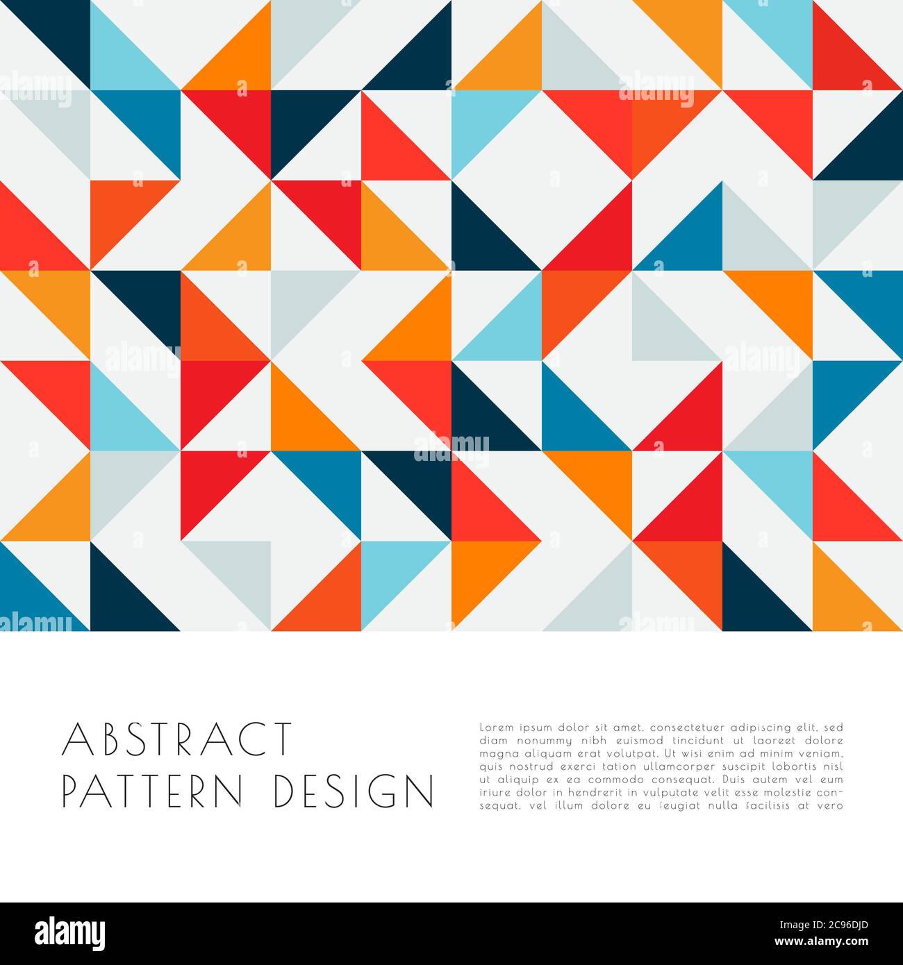 Resumen triángulo patrón forma revista estilo de portada con espacio para  texto. Ilustración vectorial Imagen Vector de stock - Alamy
