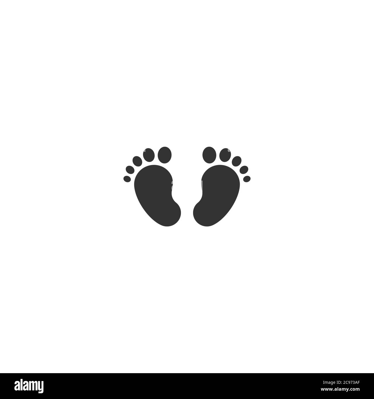 Niños negros o pies y peldaños para bebés. Recién nacido, embarazada o  próximamente huellas de niños. Ilustración vectorial aislada sobre blanco  Imagen Vector de stock - Alamy