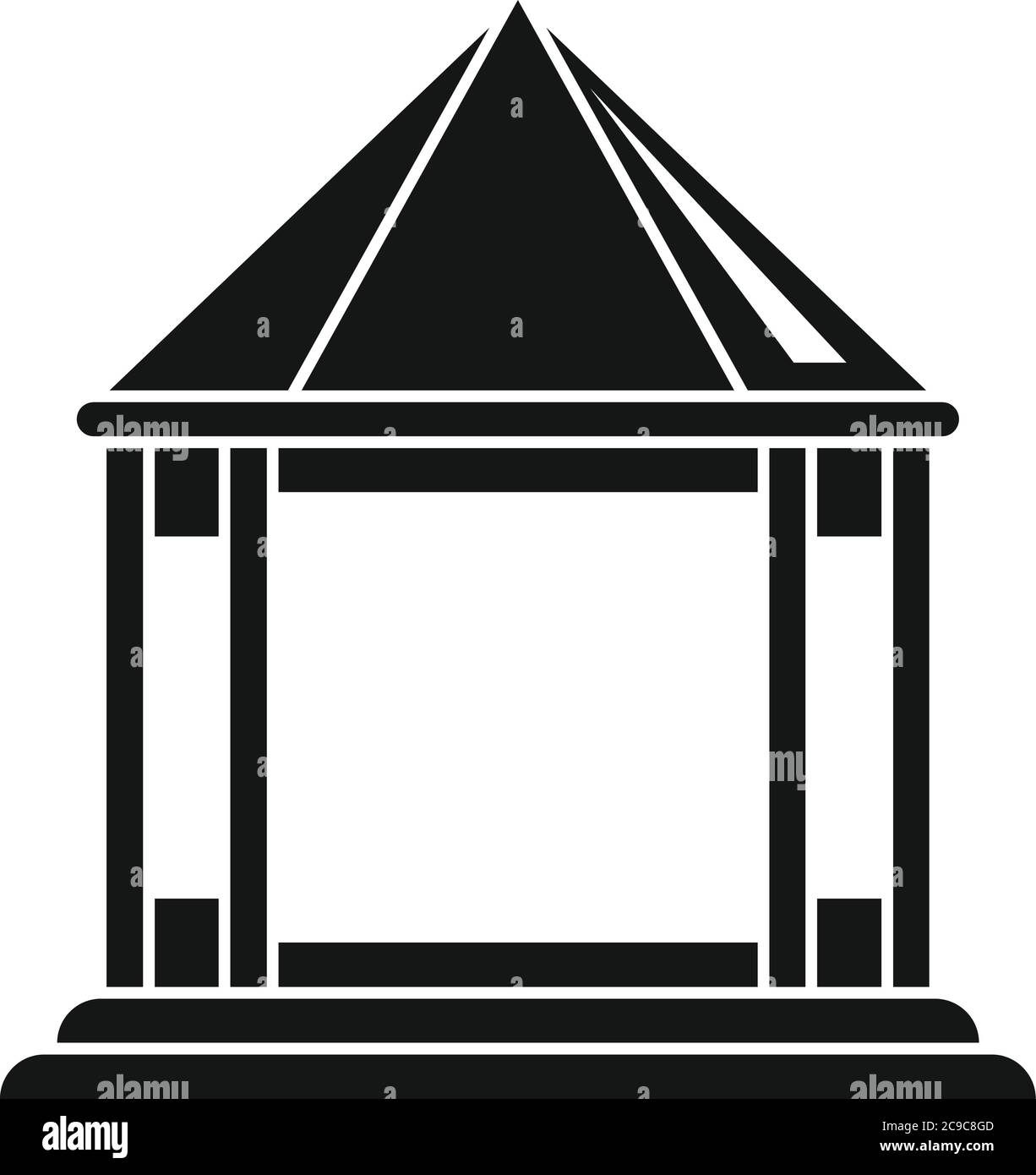 Icono de pérgola gazebo. Ilustración simple del icono de vector de