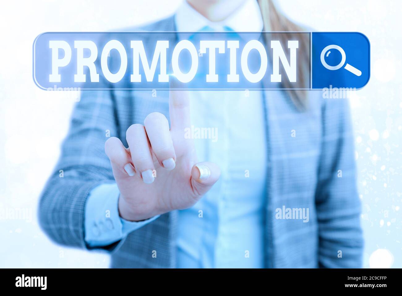Texto de escritura de palabras Promoción. Foto de negocios que muestra acto de fomentar el crecimiento o desarrollo de algo Web búsqueda información digital futuris Foto de stock