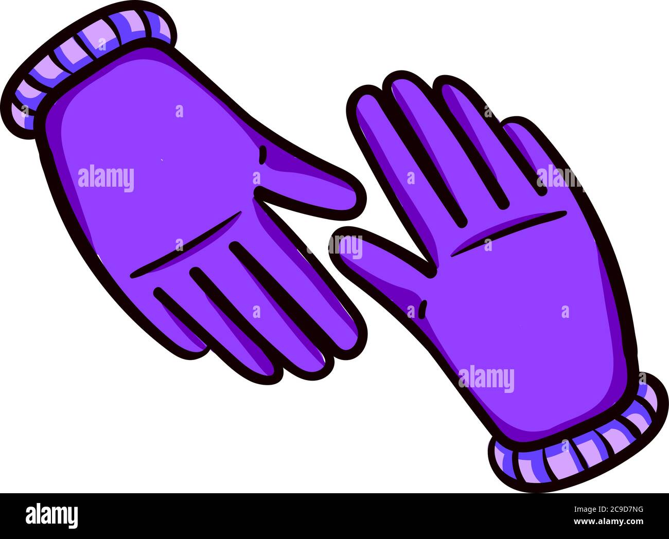 Guante morado Imágenes vectoriales de stock - Alamy