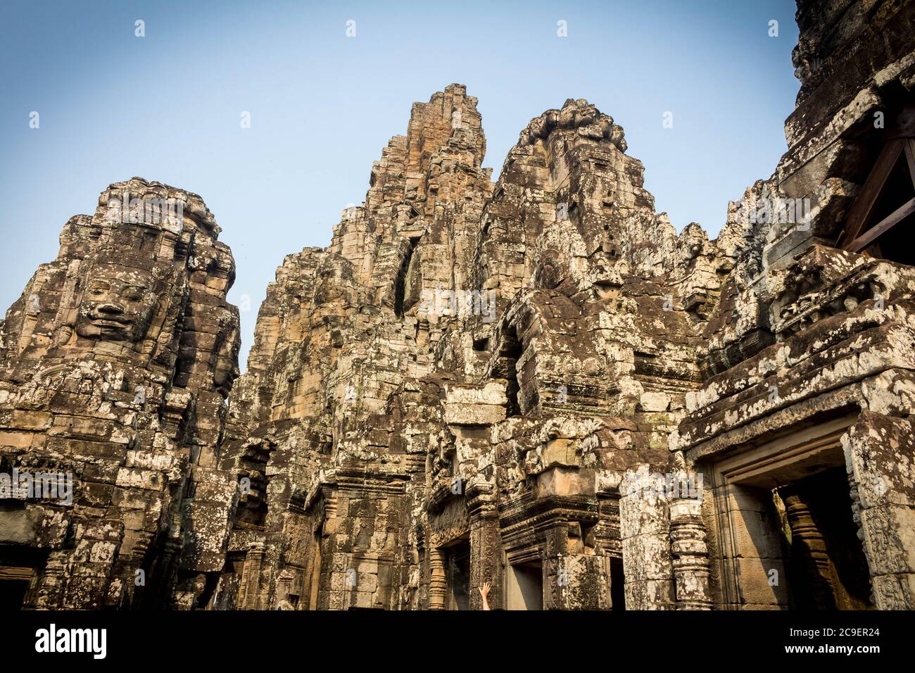Templo Bayon en Angkor Wat complejo - Siem Reap - Camboya Foto de stock
