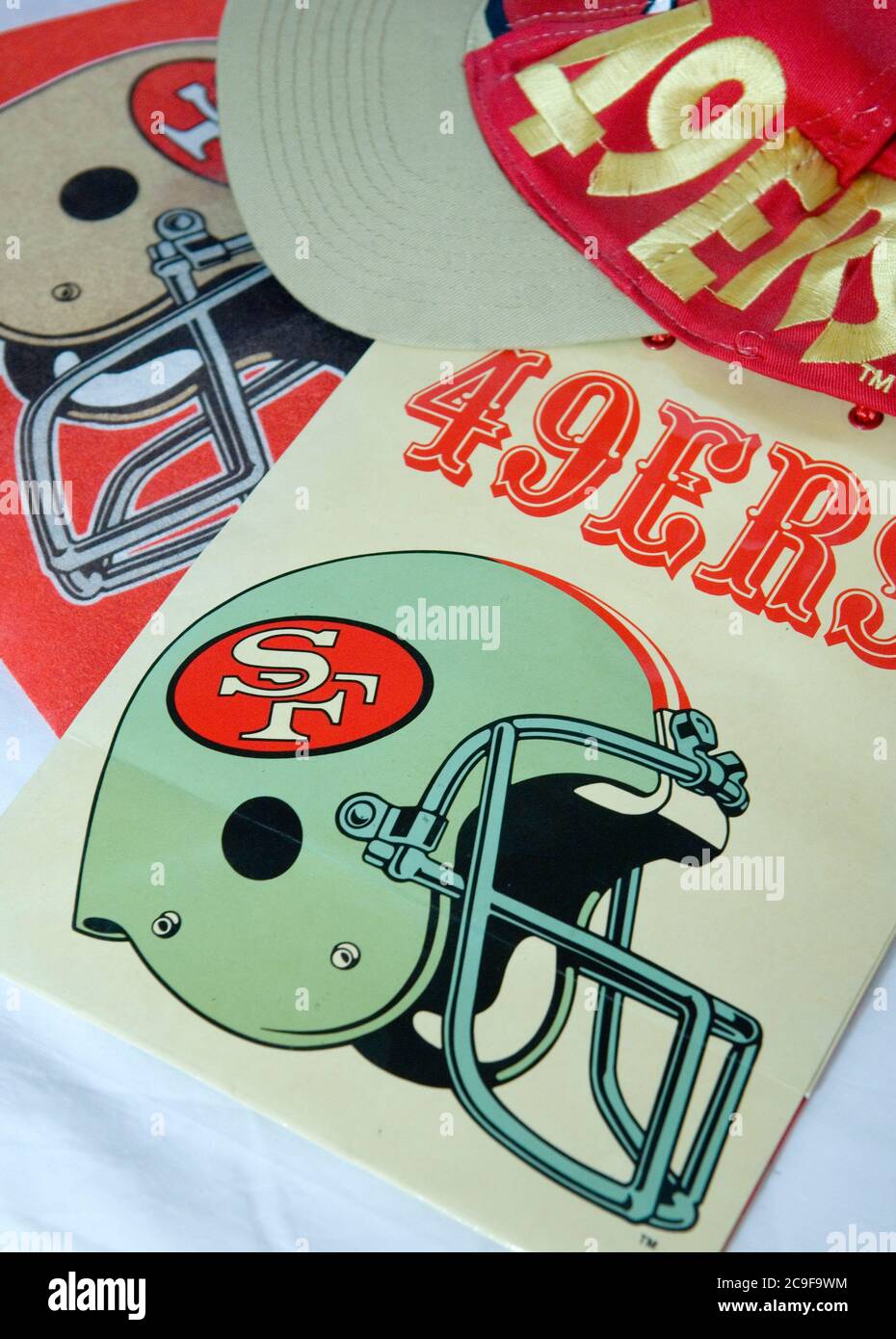 San Francisco 49ers mercancía. Foto de stock