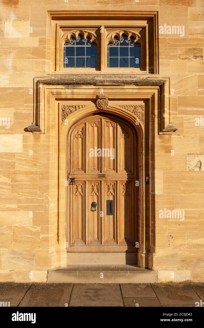 Puerta al Deanery, Christ Church College, Oxford, Reino Unido Foto de stock