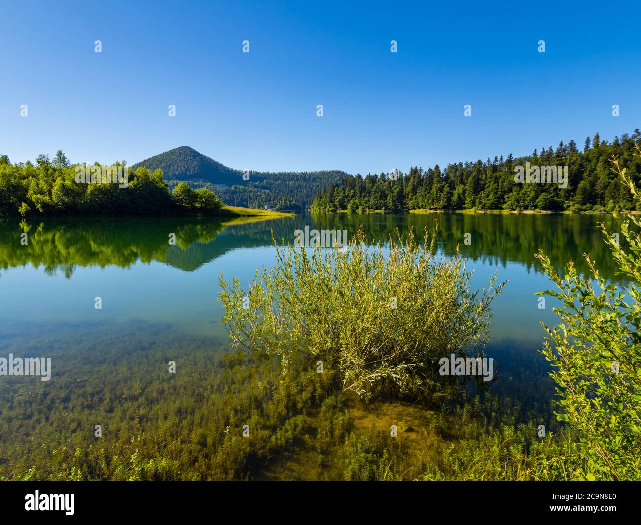 Hermosa naturaleza del lago Lokve en Croacia Europa Foto de stock