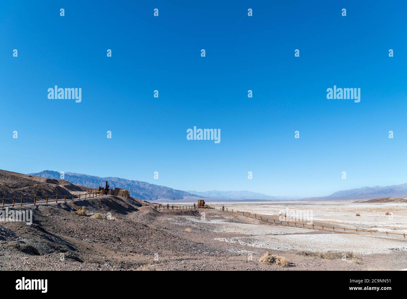 Harmony Borax Works, Furnace Creek, Death Valley National Park, California, Estados Unidos Foto de stock