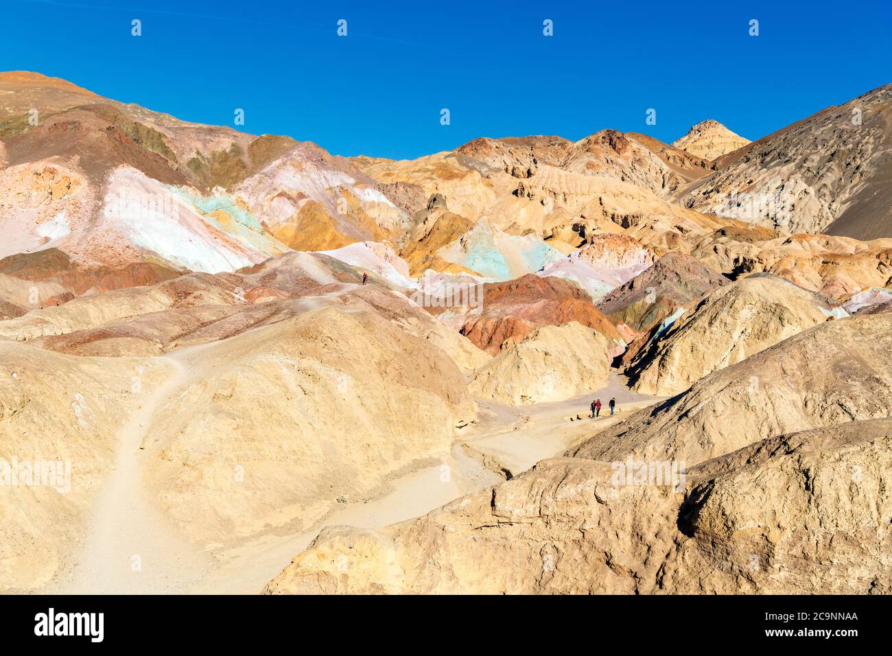 La paleta del artista, el Parque Nacional Valle de la Muerte, California, EE.UU. Foto de stock
