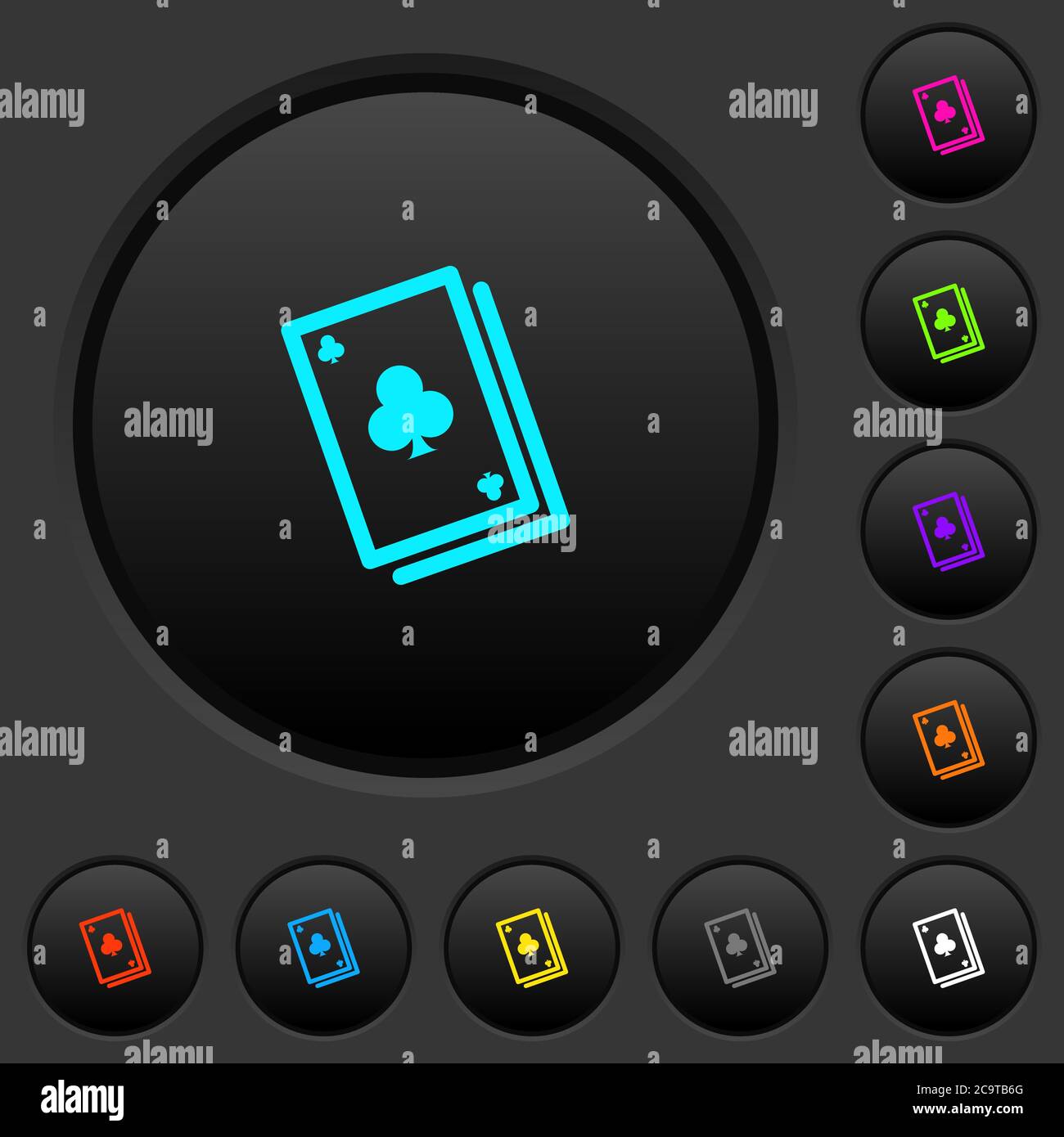 TIC tac toe juego botones pulsadores oscuros con iconos de colores vivos  sobre fondo gris oscuro Imagen Vector de stock - Alamy