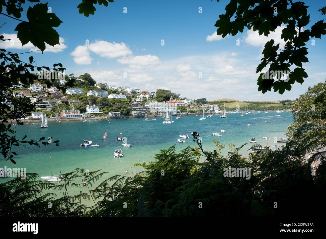 Salcombe y el estuario del Salcombe, South Devon, Reino Unido Foto de stock