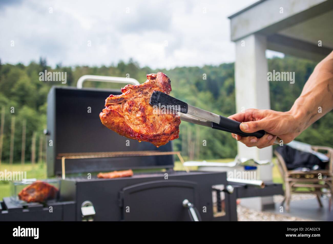 https://c8.alamy.com/compes/2ca02c9/barbacoa-casera-con-carbon-en-el-patio-trasero-carnes-a-la-parrilla-y-otras-carnes-para-la-dieta-carnivora-2ca02c9.jpg