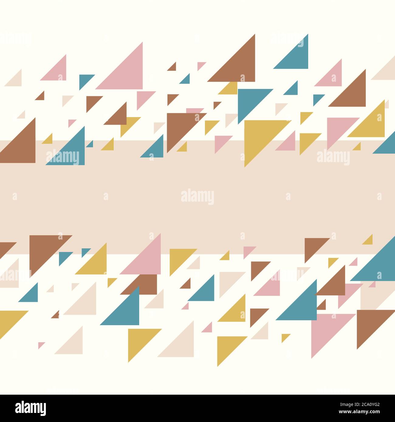 Fondo geométrico abstracto - patrón de triángulos multicolor. Ilustración  vectorial. Color rosa claro pastel y amarillo mostaza. Triangl de color  pastel Imagen Vector de stock - Alamy