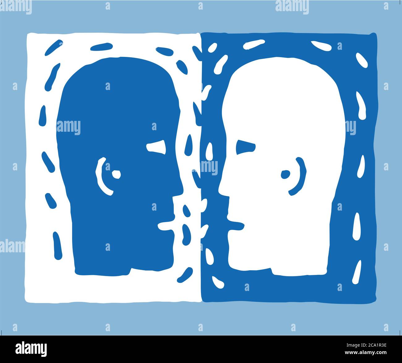 Dibujo de dos cabezas Imágenes vectoriales de stock Página 2 Alamy