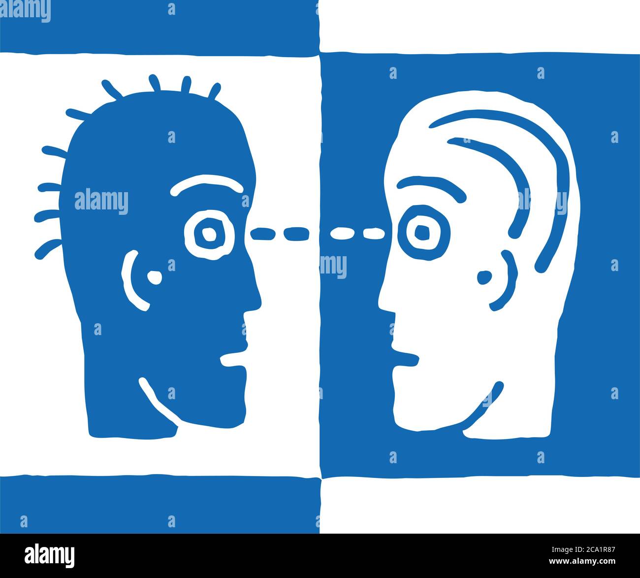 Dibujo de dos cabezas Imágenes vectoriales de stock Página 2 Alamy