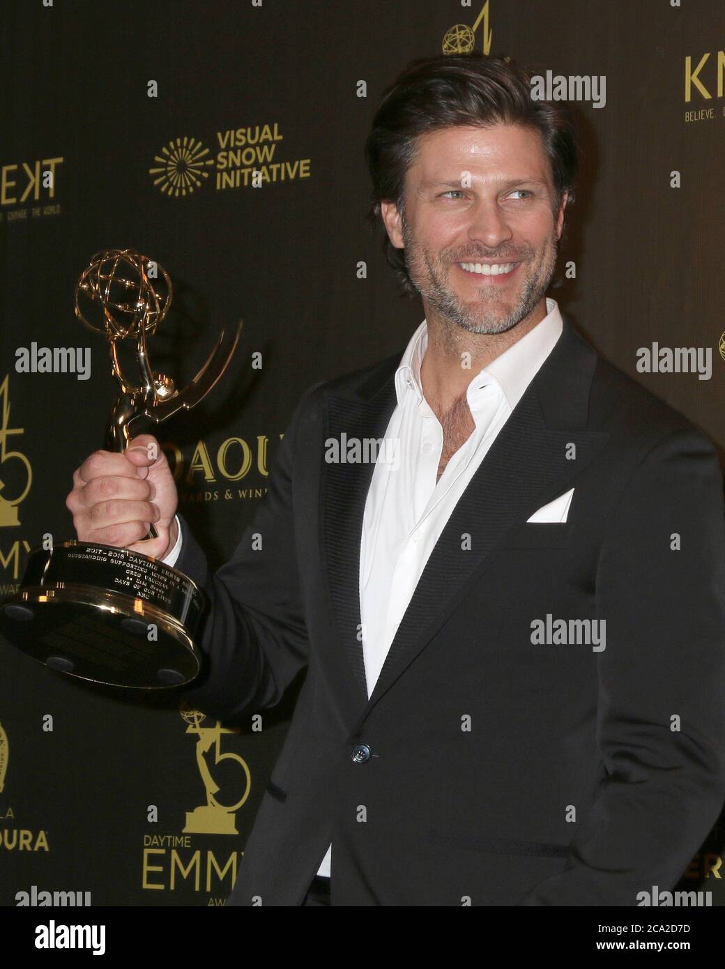 LOS ÁNGELES - 29 DE ABRIL: Greg Vaughn en la 45ª entrega de premios Emmy de día en el Auditorio Cívico de Pasadena el 29 de abril de 2018 en Pasadena, CA Foto de stock