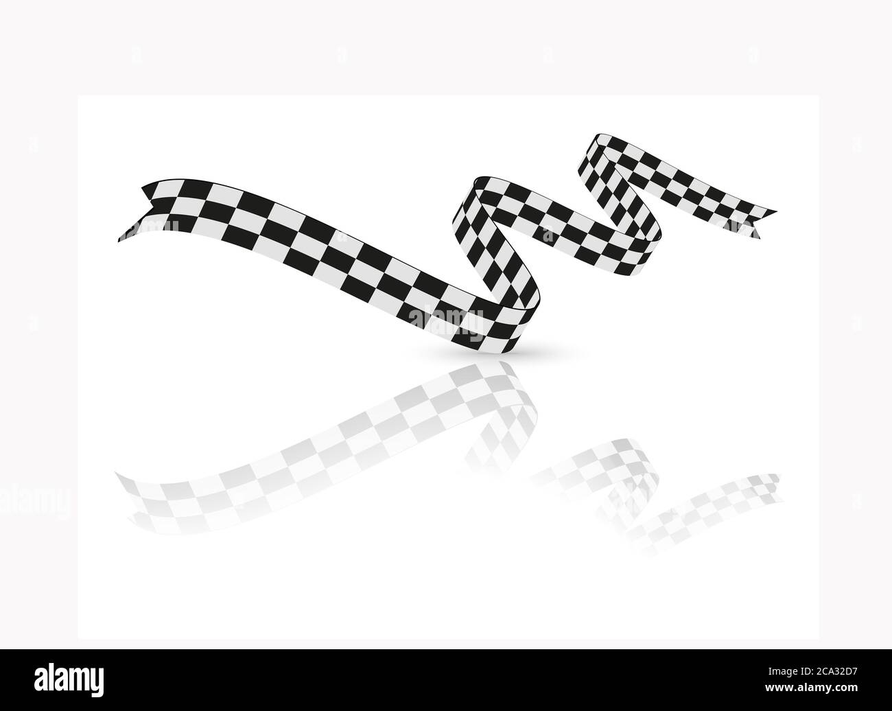 Bandera de carreras a cuadros, cinta. Ilustración vectorial sobre fondo  blanco Fotografía de stock - Alamy