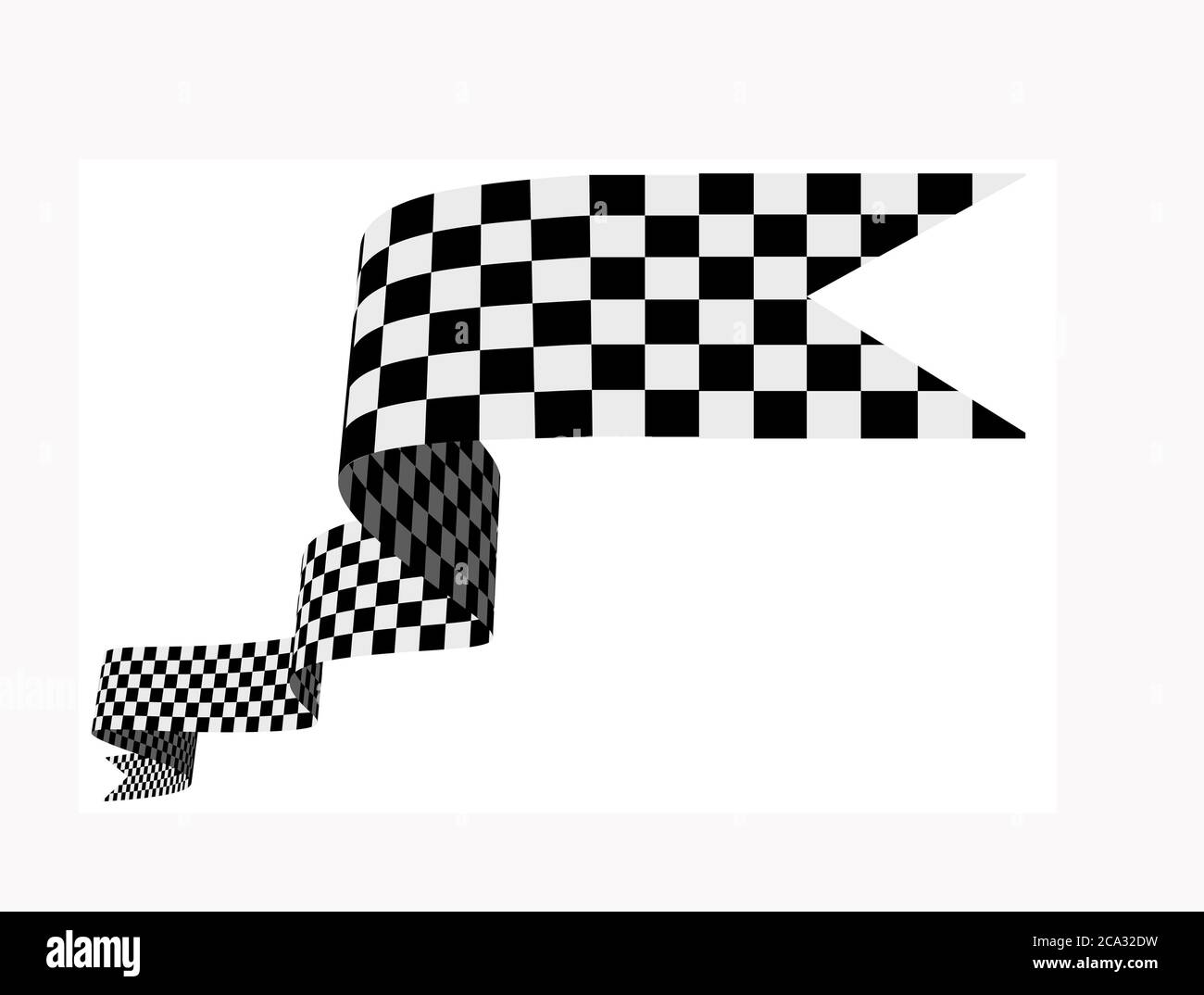 Bandera de carreras a cuadros, cinta. Ilustración vectorial sobre fondo  blanco Fotografía de stock - Alamy