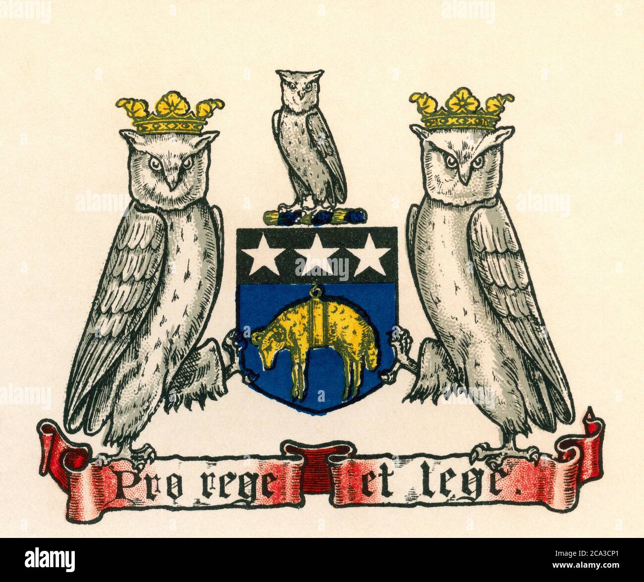 Escudo de armas de Leeds, Inglaterra. Estas armas fueron utilizadas antes de 1921. De la Enciclopedia de Negocios y Asesor Legal, publicado en 1907. Foto de stock